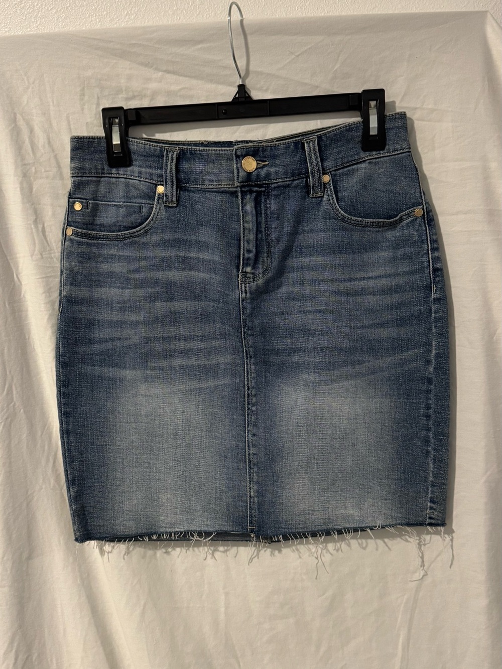 Liverpool Blue Washed Denim Mini Skirt Size 27